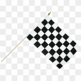 Checkered Hand Waving Flag - Racing Transparent Chequered Flag, HD Png Download - waving flag png
