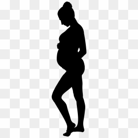 Pregnant Woman Silhouette Transparent, HD Png Download - fetus png
