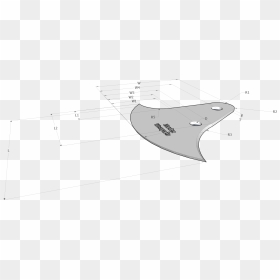 Fixed Hammers Bolt On Shark Fin - Technical Drawing, HD Png Download - shark fin png