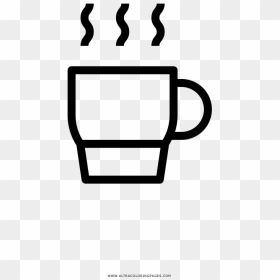 Coffee Cup Coloring Page, HD Png Download - coffee cup silhouette png