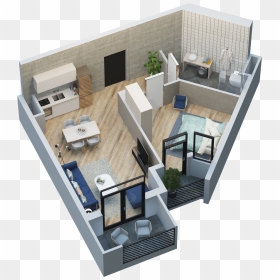 Apartment - Floor Plan, HD Png Download - balcony png
