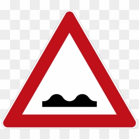 Uneven Surfaces Ahead - Street Sign Triangle, HD Png Download - road sign png