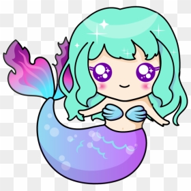 Kawaii Mermaid Clipart , Png Download - Kawaii Pictures Of Mermaids, Transparent Png - mermaid clipart png