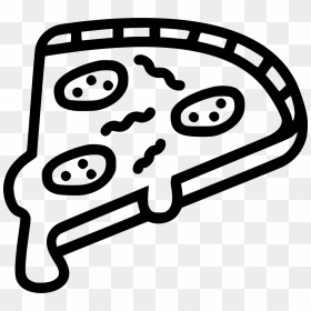 Pizza Slice - Pizza Slice Black And White Clipart, HD Png Download - pizza icon png
