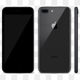 Iphone 8 And 8 Plus Png Clip Art Free Download - Iphone 8+ Black Front, Transparent Png - iphone 8 plus png