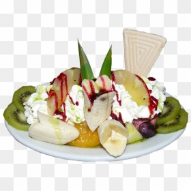 Laminated Poster Fruits Fruit Dessert Ice Cream Sundae - Fruit Salad With Ice Cream Png, Transparent Png - ice cream sundae png