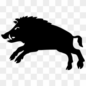 Boar Silhouette, HD Png Download - pig silhouette png