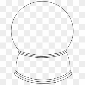 Snowglobe Drawing Dark - Line Art, HD Png Download - snowglobe png