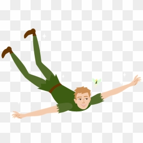 Flying Peter Pan Clipart - Illustration, HD Png Download - peter pan silhouette png