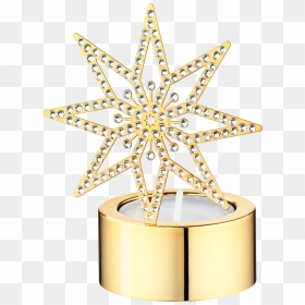 Swarovski Christmas Tea Light Golden Star - Varabuskoy, HD Png Download - golden star png