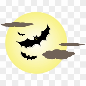 Bat Moon Png Photo - Halloween Full Moon Clipart, Transparent Png - the moon png
