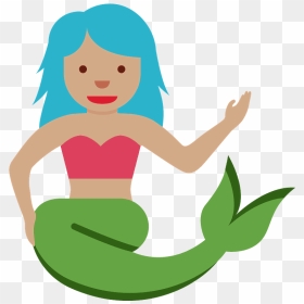 Mermaid Emoji Clipart - Emoji Mermaid, HD Png Download - mermaid clipart png