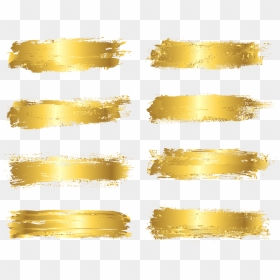 Gold Painted Foil Vector Brush Ink Clipart - Vector Gold Foil Background, HD Png Download - gold foil png