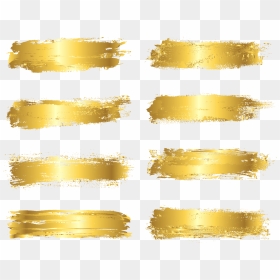 Gold Painted Foil Vector Brush Ink Clipart - Vector Gold Foil Background, HD Png Download - gold foil png