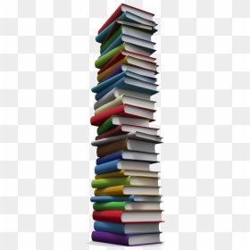Tall Stack Of Books Transparent, HD Png Download - book stack png