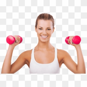 Light Weight High Reps - Fit Girl No Background, HD Png Download - muscle arm png
