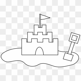 Draw An Easy Sandcastle, HD Png Download - castle tower png