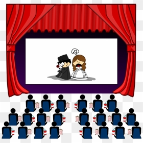 Movie Theater Clipart - Movie Theater Clipart Png, Transparent Png - stage curtains png