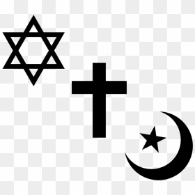 Religious Symbols Of Judaism, Christianity And Islam - Religious Symbols Png, Transparent Png - islam symbol png