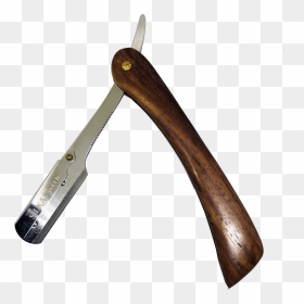 Wooden Handle Shaving Straight Razor - Straight Razor, HD Png Download - straight razor png
