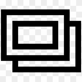 This Icon Is Of Two Squares Placed Over Each Other, HD Png Download - squares png
