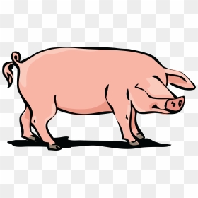 Transparent Pig Png Clipart - Pork Clipart, Png Download - pig silhouette png