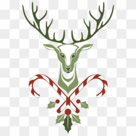Transparent Deer Wall Decal Christmas Plant Flower - Frames Merry Christmas Png, Png Download - christmas antlers png