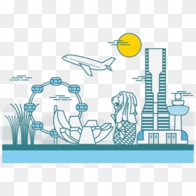 Singapore Landmark Png, Transparent Png - sun rise images png