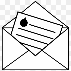 Envelope Clipart Black And White, HD Png Download - new year icon png