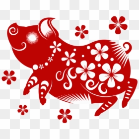 Pig Chinese Paper Cutting, HD Png Download - new year icon png