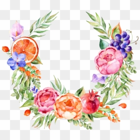Flower Watercolor Design Png, Transparent Png - floral art png