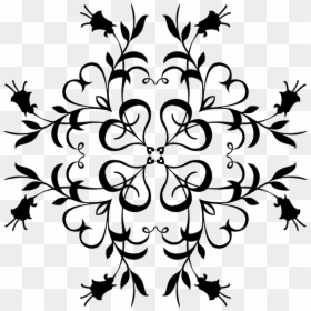 Free Black And White Clipart Design Elements, HD Png Download - floral art png