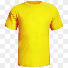 Mens Yellow Plain T Shirt, HD Png Download - camiseta png