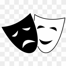 Drama Theatre Comedy Tragedy Mask - Theater Mask Clipart, HD Png Download - drama png