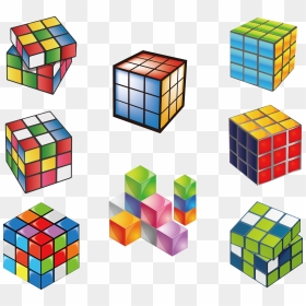 Color Cube Png Download - Cube Vector, Transparent Png - rubik's cube png