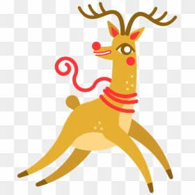 Christmas Reindeer Clipart - Illustration, HD Png Download - christmas antlers png