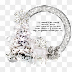 Perfect For The Winter Season Enjoy - White Cluster Frame Png, Transparent Png - snow frame png