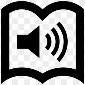 An Icon Outline Of A Book With A Speaker In The Center - Audiobook Icon, HD Png Download - texas state outline png