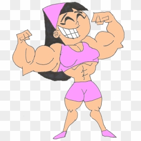 Muscle Trixie Colorized By Ldejrufffan - Fairly Odd Parents Muscle Girl, HD Png Download - muscle arm png