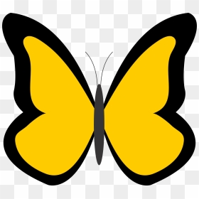 Butterfly Clip Art At Vector Clip Art Clipartcow - Clip Art Of Butterfly, HD Png Download - yellow butterfly png