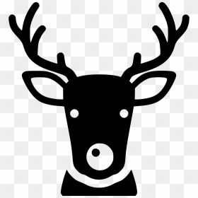 Deer Santa Reindeer Red Nose - Christmas Day, HD Png Download - christmas antlers png