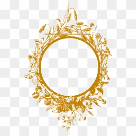 Flowery Frame 2 Clip Arts - Gold Flower Vector Png, Transparent Png - golden png