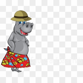 Sarongs And Safari Hats - Cartoon, HD Png Download - safari hat png