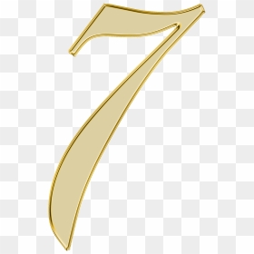 Number 7 Golden Clip Arts - Golden 7 Png, Transparent Png - golden png