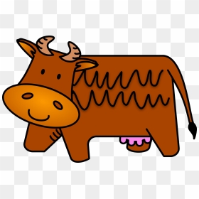 Brown Cow Clipart, HD Png Download - cow.png