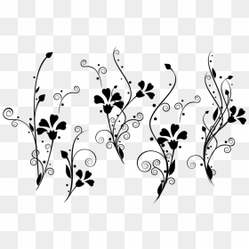 Floral Black Em Png - Simbolos Florais Png, Transparent Png - florais png