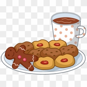 Christmas Cookies And Hot Drink Clipart, HD Png Download - christmas cookies png