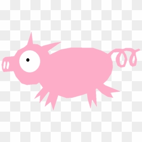 Image Black And White Pig S Free On Dumielauxepices - Pink Paint Splatter Clipart, HD Png Download - pig silhouette png