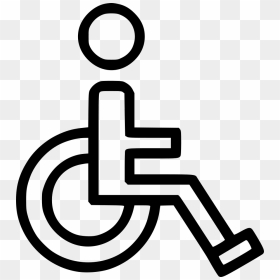 Handicap Disabled Mark Avatar - Vector Wheelchair Icon White, HD Png Download - handicap png
