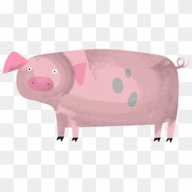 Pig Clipart - Domestic Pig, HD Png Download - pig silhouette png